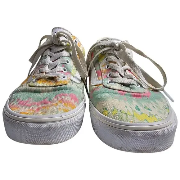 Vans Womens Ward 'Psychedelic Tie Dye' VN0A3IUN54H Canvas Sneaker Shoes Size 8.5 - Picture 4 of 10